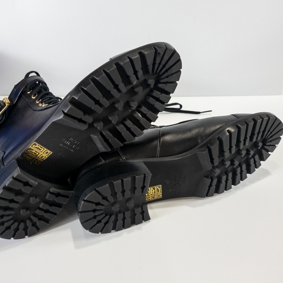 Stuart Weitzman Thalia Combat Boots Black -7 - Picture 4 of 5